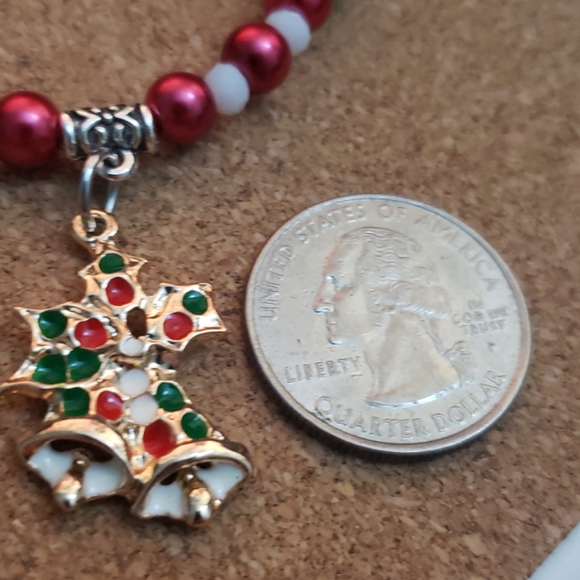 Handmade Christmas bells 7 1/4 bracelet - Picture 6 of 6